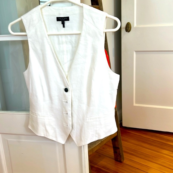 Rag & Bone linen Erin vest Size 4 - Picture 1 of 5